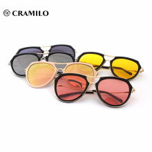 Lente impresa con logo personalizado lentes de sol naranja